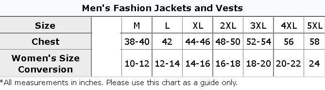 Size Charts - Wicked Leathers